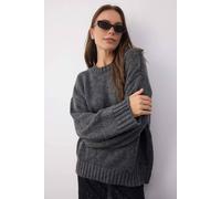 Wovcor Rib-Knit Relaxed Fit Crew Neck Jumper In Grey Grey S
