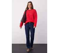 Wovcor Rib-Knit Relaxed Fit Crew Neck Jumper In Red Red