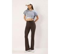 WOVCOR Scuba Fabric Knitted Jogger with Tie Detail - Brown - XL