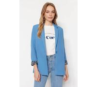 Wovcor Single-Breasted Tailored Woven Blazer Jacket In Blue Blue 6