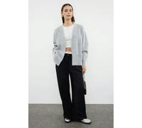 WOVCOR Soft Textured Pocket Detailed Knit Cardigan - Khaki - S