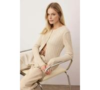 WOVCOR Spanish Sleeve Knit Cardigan - Stone - S/M