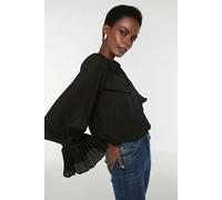 WOVCOR Spanish Sleeve Regular Woven Shirt - Black - 8