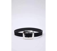 Wovcor Square Buckle Detail Women’S Belt In Black Black