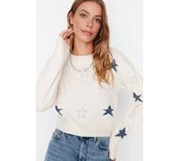 Wovcor Star Print Crew Neck Knitted Jumper Multi M
