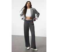 WOVCOR Straight Knit Jogger with Elastic Waist Detail - Dark Grey - XL