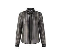 Wovcor Striped Sheer Chiffon Button-Front Shirt With Tie Detail Multi 6