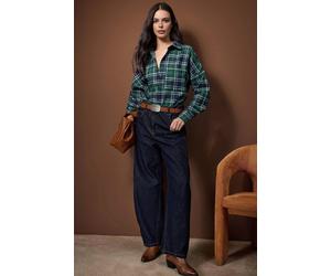 Wovcor Tartan Check Collared Long Sleeve Brushed Flannel Shirt Multi