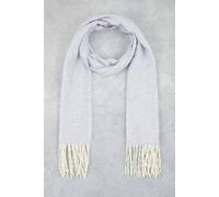 Wovcor Tassel Trim Boucle Knit Oversized Winter Scarf In Grey Grey
