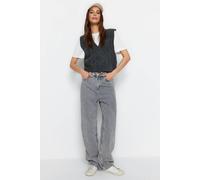 Wovcor Textured Button-Up Knit Sweater Vest In Dark Grey Dark Grey S