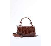 Wovcor Textured Crossbody Mini City Bag In Brown Brown