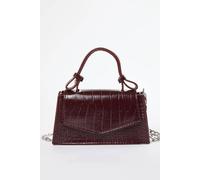 Wovcor Textured Crossbody Mini City Bag In Burgundy Burgundy