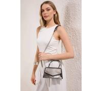 Wovcor Textured Crossbody Mini City Bag In Silver Silver