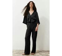 WOVCOR Textured Fabric Ruffled Woven - Black - 6