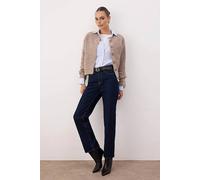 Wovcor Textured Knit Button-Front Crew Neck Cardigan In Taupe Taupe