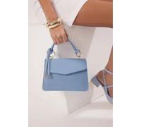 Wovcor Textured Mini City Crossbody Shoulder Bag With Top Handle In Baby Blue Baby Blue One Size