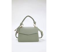 Wovcor Textured Mini City Crossbody Shoulder Bag With Top Handle In Mint Mint