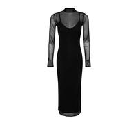 Wovcor Tulle Evening Dress With Shiny Stone Detail In Black Black