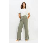 WOVCOR Wide Leg Woven Trousers - Green - 14