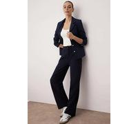 WOVCOR Wide Leg Woven Trousers - Navy - 6
