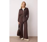 WOVCOR Women's 2-Piece High Neck Long Sleeve Regular Fit Co-ord Set in Brown | Size: Large WOVCOR Brown L