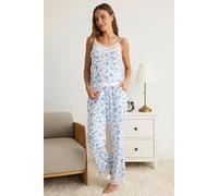 WOVCOR Women's 2-Piece Lace Trim & Pyjama Set | Size: Large WOVCOR Multicolor L