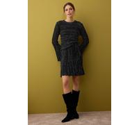WOVCOR Women's 2-Piece Shimmer Knit Cropped Sweater & Mini Skirt Set in Black | Size: Medium WOVCOR Black M