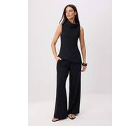 WOVCOR Women's 2-Piece Sleeveless Blouse Wide Leg Trouser Co-ord in Black | Size: 10 WOVCOR Black 10