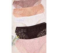 WOVCOR Women's 5 Pack Lace Detail Knitted Briefs Multipack | Size: Medium WOVCOR Multicolor M