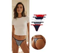 WOVCOR Women's 5 Pack Mixed Print Adjustable Strap Thong Briefs | Size: Large WOVCOR Multicolor L