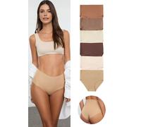 WOVCOR Women's 6 Pack Seamless Knitted High Waist Briefs Multipack | Size: Large WOVCOR Multicolor L