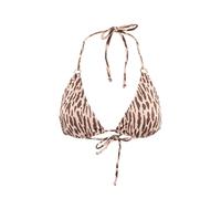 WOVCOR Women's Animal Print Triangle Bikini Top with Halterneck Tie Detail | Size: 6 WOVCOR Multicolor 6