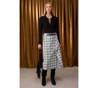 WOVCOR Women's Belted Argyle Midi Skirt | Size: 6 WOVCOR Multicolor 6