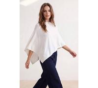 WOVCOR Women's Boat Neck Batwing Sleeve Oversize Knit Poncho in Ecru WOVCOR Ecru One Size