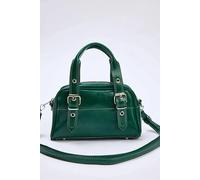 WOVCOR Women's Bowling Mini City Hand and Shoulder Bag with Contrast Stitching - Green - One Size