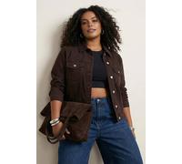 WOVCOR Women's Button Front Pocket Detail Casual Jacket in Brown | Size: 18 WOVCOR Brown 18