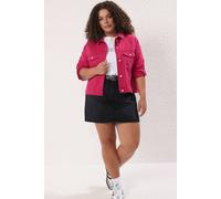 WOVCOR Women's Button Front Pocket Detail Casual Jacket in Fuchsia | Size: 18 WOVCOR Fuchsia 18