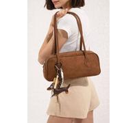 WOVCOR Women's Charm Detail Mini Bowling Shoulder Bag in Brown WOVCOR Brown One Size