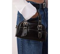 WOVCOR Women's Contrast Stitch Mini Bowling Grab Bag in Black WOVCOR Black One Size