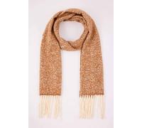 WOVCOR Women's Contrast Tassel Marled Boucle Oversized Winter Scarf in Brown WOVCOR Brown One Size