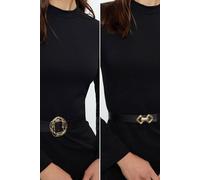 WOVCOR Women's Double Pack Statement Buckle Women's Waist Belt Set | Size: Medium WOVCOR Multicolor M