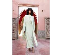 WOVCOR Women's Draped Asymmetric Maxi Occasion Dress in Light Green | Size: 10 WOVCOR Light Green 10