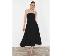 WOVCOR Women's Elegant Strapless A-Line Maxi Dress in Black | Size: 14 WOVCOR Black 14