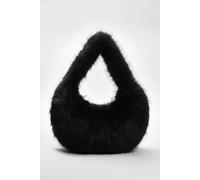 Wovcor Women's Faux Fur Crescent Mini Grab Bag In Black Black