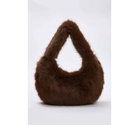 Wovcor Women's Faux Fur Crescent Mini Grab Bag In Brown Brown