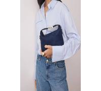 Wovcor Women's Faux Suede Mini Zip Top Cross Body Bag In Navy Navy