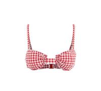 WOVCOR Women's Gingham Textured Padded Balconette Bikini Top with Front Detail | Size: 6 WOVCOR Multicolor 6
