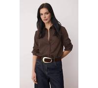 WOVCOR Women's Gold Oval Buckle Faux Leather Wide Waist Belt in Brown | Size: Medium WOVCOR Brown M