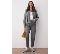 WOVCOR Women's High Waist Mom Jeans in Grey | Size: 16 WOVCOR Grey 16