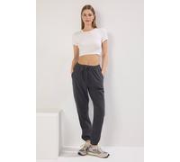 WOVCOR Women's High Waist Relaxed Fit Knit Joggers with Pocket Detail in Dark Grey | Size: XL WOVCOR Dark Grey XL